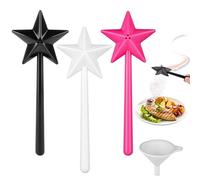 AILUYA Pack of 3 Star Shaped Plastic Spice Shakers with Holes, Spices Salt Dispenser for Kitchen, Restaurant, Spice Bottle, Table Decoration