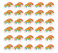 AILUYA Pack of 60 Rainbow Erasers, Colourful Erasers, Children's Funny Erasers, Painting Erasers, Students, School Supplies, Stationery for Schools, Offices and Party Favours, Birthday