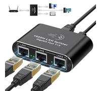 AILVLVNG Ethernet Splitter 1 to 3 1000Mbps Internet Splitter LAN Splitter RJ45 Either Network Splitter Adapter Supports High Speed Simultaneous Networking of 3 Devices Works with Cat 6/5e/7/8 Cables