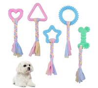 Ailvor 5 Pack Dog Toys Puppy Teething Toys,8 weeks | Chew Toys with Natural Cotton Interactive Ropes for Dogs Oral Teeth Soothe Itching Puppy