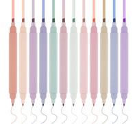 Ailvor Pastel Highlighters,12pcs Dual Tip Highlighters,Assorted Morandi Color Highlighter Pens,Chisel and Fine Tip Bible Textmarker Marker Pens No Bleed for Journals,Notebooks,School Office Supplies