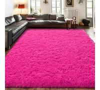 Ailyei 8x10 Large Area Rugs for Living Room, Ultra Soft Hot Pink Big Shag Rug for Bedroom Nursery, Modern Fluffy Plush Carpet for Girls Boys Kids Room Dorm Home Decor, Upgrade Non-Slip