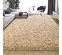 Ailyei Soft Shag Rugs for Bedroom, 4x6 Beige Fluffy Shaggy Rugs for Living Room Nursery, Luxury Modern Plush Carpet Girls Boys Kids Room Dorm Indoor Home Decor, Upgrade Non-Slip