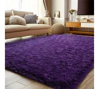 Ailyei Soft Shag Rugs for Bedroom, 4x6 Purple Fluffy Shaggy Rugs for Living Room Nursery, Luxury Modern Plush Carpet Girls Boys Kids Room Dorm Indoor Home Decor, Upgrade Non-Slip