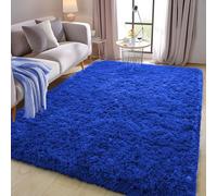 Ailyei Soft Shag Rugs for Bedroom, 4x6 Royal Blue Fluffy Shaggy Rugs for Living Room Nursery, Luxury Modern Plush Carpet Girls Boys Kids Room Dorm Indoor Home Decor, Upgrade Non-Slip