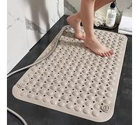 AILZCFX Extra Wide 90X60CM Non-Slip Soft Bath Mat Anti Slip PVC Shower Mat With Strong Suction Cups Non Skid Mats For Bathroom Toilet Hotel,Anti-Bacterial Safety Bathtub Mat