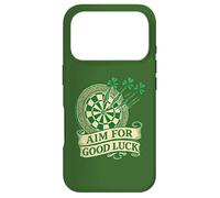 Aim For Good Luck Irish Shamrock Dartboard St Patricks Day Case for iPhone 17 Pro