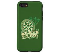 Aim For Good Luck Irish Shamrock Dartboard St Patricks Day Case for iPhone SE (2020) / 7/8