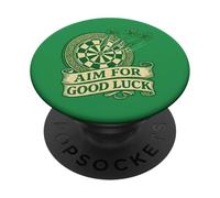 Aim For Good Luck Irish Shamrock Dartboard St Patricks Day PopSockets Adhesive PopGrip