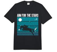 Aim for The Stars Horse Riding Horseback Riding Show Jumping Comfort Colors Adult Heavyweight T-Shirt