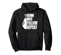 Aim Hit Follow Repeat Golf Discipline Routine Pullover Hoodie
