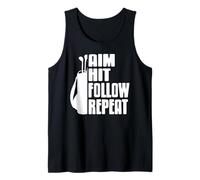 Aim Hit Follow Repeat Golf Discipline Routine Tank Top