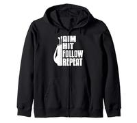 Aim Hit Follow Repeat Golf Discipline Routine Zip Hoodie
