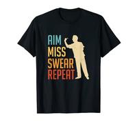 Aim Miss Swear Repeat Darts Team Dartboard T-Shirt