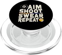 Aim Shoot Swear Repeat Billiard Player Pool Snooker Table PopSockets PopGrip for MagSafe