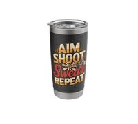 Aim Shoot Swear Repeat Dartboard Darts Bar Fun Stainless Steel Insulated Tumbler