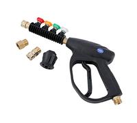 Aim Tools High Pressure Washer Gun 3200PSI with 4 Spray Nozzle Tips, 1/4" Quick Coupler, M22 14mm Fitting and Quick Connect Adapter Fits Karcher, Car Jet Washer Cleaning Kit