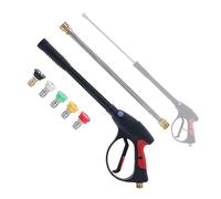 Aim Tools High Pressure Washer Gun Long Lance 4000PSI with 5 Spray Nozzle Tips, 38cm Replacement Extension Wand 1/4" Quick Connect, M22 14mm Fitting, Car Jet Washer Washing Cleaning Kit