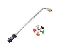 Aim Tools Pressure Washer Lance, 90 Degree Angled Spray Extension Wand Under Chassis Wash Lance Compatible with Karcher K2 K3 K4 K5 K6 K7, 5 Nozzle Tips, Gutter Rod Cleaner Kit