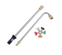 Aim Tools Pressure Washer Lance Extension Wand Compatible with Karcher K2 K3 K4 K5 K6 K7 K Series, Underchassis Angled Spray Wash Lance with 5 Nozzle Tips, Gutter Rod Cleaner Attachment
