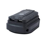 Aim Tools USB Adapter Compatible with Makita 14V - 21V Lithium-Ion Battery with LED Work Light and Dual USB Ports, 5V 2A Power Source Charger Adapter Converter 105300