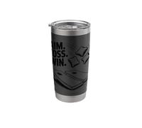 Aim Toss Win Tournament Champs Cornhole Fans Summer Fun Stainless Steel Insulated Tumbler
