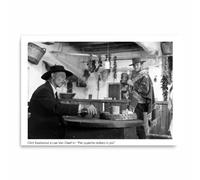 AIMA Clint Eastwood and Lee Van Cleef Wall Poster 22 x 30 cm - Black and White Cinema Wall Print Vintage Poster Unframed - Room Decor Kitchen Prints - Free Magnet