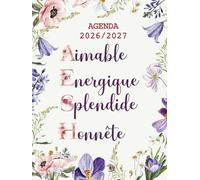 Aimable Énergique Splendide Honnête : Agenda AESH 2026 2027, Cadeau AESH d'École | Organiseur Hebdomadaire avec 30 Fiches de Suivi | Format A4