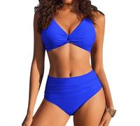 AI'MAGE Bikini Sets for Women Summer Bathing Suits High Waisted Sky Blue M