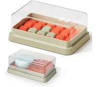 AIMAIAIMAI Minimalist Shampoo Bar Holder with Drain Tray, Compatible with Dr Squatch & Duke Cannon Large Soap, Double Layer Clear Solid Shampoo Bar Container with Lid