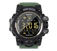 AIMAISEN Electronic Sport Watch Men's Military Wristwatch 50M Waterproof Step Counter Calories Stopwatch Call SMS Reminder Running Swimming Smart Bluetooth Watches (Green)