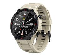 AIMAISEN Sports Smart Watch Waterproof Bluetooth Military Watch with Heart Rate Call&Message Notification Music Play Outdoor Activity Tracker for Men Women Android iOS (Beige)