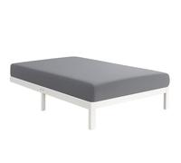 AIMANE Easy Care Wrinkle Resistant Microfiber Fitted Sheet Small Single 2ft 6" (76 × 190 cm) Grey - Perfect for Bunk, Camp, Kids, Guest, Caravan, Campervan & RV Beds