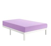 AIMANE Easy Care Wrinkle Resistant Microfiber Fitted Sheet Small Single 2ft 6" (76 × 190 cm) Lilac - Perfect for Bunk, Camp, Kids, Guest, Caravan, Campervan & RV Beds