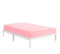 AIMANE Easy Care Wrinkle Resistant Microfiber Fitted Sheet Small Single 2ft 6" (76 × 190 cm) Pink - Perfect for Bunk, Camp, Kids, Guest, Caravan, Campervan & RV Beds