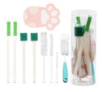 AIMAOGOU Cleaning Kit for Pet Water Fountains, 9PCS Universal Compatibility with Compressed Sponge, Storage Box & Brushes for Most Dispensers