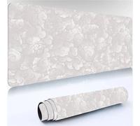 Aimaor Mouse Mat White Clouds XXL Mouse Pad Stitched Edges Mousepad Soft Smooth Surface Anti-Slip Rubber Base Waterproof Durable Washable Easy to Clean for Home Office Work-39.4 x 19.7 x 0.08 inch
