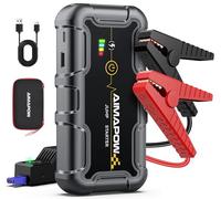 AIMAPOW Portable Car Battery Jump Starter 6000A 20000mAh Jump Box, Car Jumper Starter Portable Jumper Cables for car(AllL Gas/10L Diesel), Fast Charge, Lights, Compact