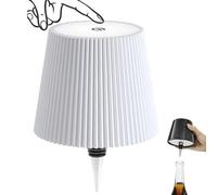 AIMARS Wireless Bottle Lamp, LED Wine Bottle Lamp, Rechargeable Touch Control Wireless Bottle Lampshade with 3 Color Temperatures, for Bedroom, Restaurant, Bar (Classic White, 1-Pack)