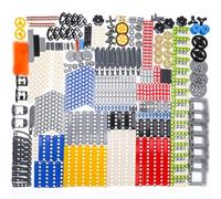 AIMATRIX 398PCS Technic Gears and Axles Sets, Compatible with Technic Parts Major Brand, Technical Parts Gears-Axles Rack (Axles-Gear-Beam-Frame) for MOC Project Building Blocks