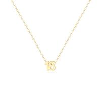 Aimber 18K Gold Plated Numbers Necklace for Women, Lucky Number Necklace, Personalized Jewelry, Birthday Gift, Gold, No Gemstone