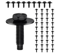 AIMCOCO 50pcs M6-1.0 Hex Head Body Bolts Bumper Fender Splash Shield Under Cover Hood,m6 Bolt,hex Bolts,10mm Bolt,20mm Washer