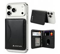 AIMDFWER MagSafe Wallet Magnetic RFID Blocking Card Holder Compatible with MagSafe Phones and Cases, Strong Magnet Minimalist Phone Wallet for iPhone 17/16/15/14/13/12/ Pro/Max/Plus, Black, Modern