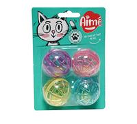 Aime Bell Ball Cat Toys - Pack of 4
