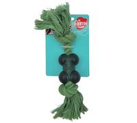 Aimé Dog Toy - Rubber Bone Rope - Activity and Interaction Toy - Recycled Cotton Based - Dual Material - Durable Game for Chewers Soft - 26 cm
