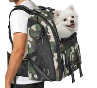 Aimease Dog Carrier Backpack for Medium Dogs up to 22 IBS, Dog Hiking Backpacks with Multi Compartment Storage & Adjustable Straps, Waterproof Pet Backpack for Climbing Cycling
