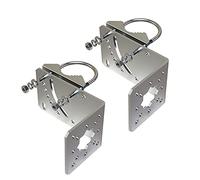 Aimeboost 2 PCS Pole Mount Bracket to Wall Hardware Accessories for Outside Home Antenna Pole Holder Antenna Pole Mount Kits [ Without The Pole ] Adjustable Angle