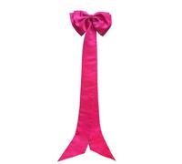 AIMECHA Big Satin Bow Detachable Train Long 67" Wedding Capes Bows for Bride Formal Wedding Dress, Hot Pink, Large
