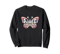 Aimee Butterfly - Personalized Cute Name Word Art Sweatshirt