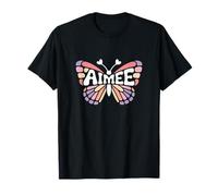 Aimee Butterfly - Personalized Cute Name Word Art T-Shirt